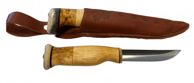Wood Jewel Kaksoispuukko Double Knife with Opening Knife