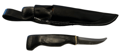 Wood Jewel Kaksoispuukko Double Knife with Opening Knife - Black