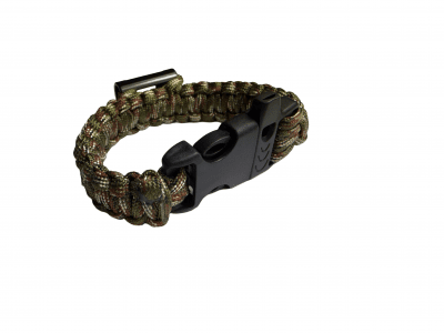 HLTD Paracordarmband med Kapsylöppnare och Visselpipa 25mm