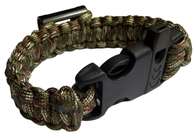 HLTD Paracordarmband med Kapsylöppnare och Visselpipa 25mm