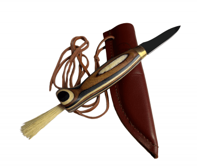 Wood Jewel Mushroom Knife - Sebra