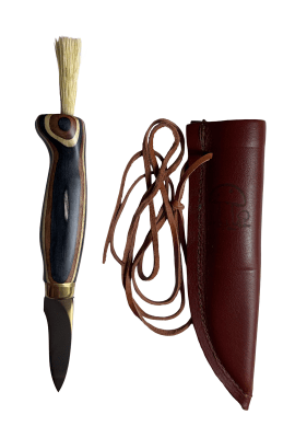 Wood Jewel Mushroom Knife - Sebra