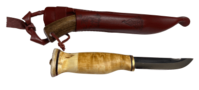 Wood Jewel Fire Knife med Tändstål