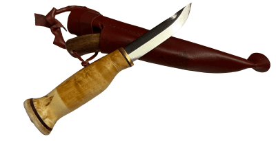 Wood Jewel Fire Knife med Tändstål