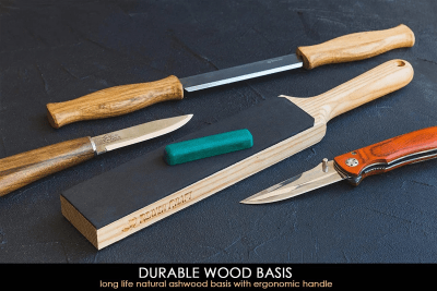 BeaverCraft LS6P1 Dual-Sided Leather Strop with Compound