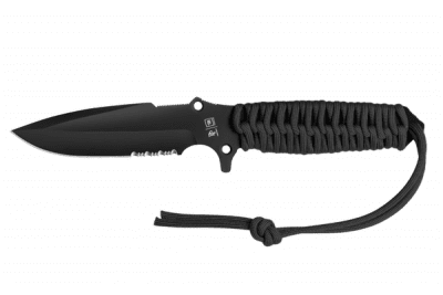 TB Outdoor Marauder Serrated - Black Paracord