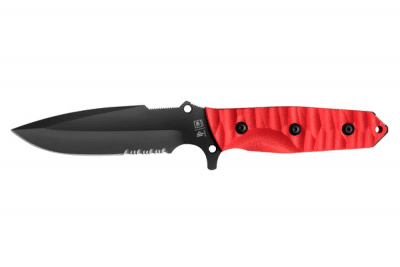 TB Outdoor Marauder Serrated - Red G10