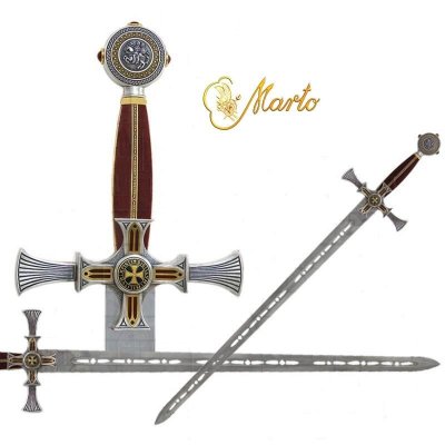 Marto Damascened Templar Sword