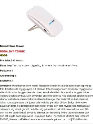 Moskitofree Travel 5 kvm