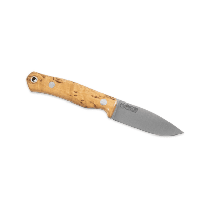 Casström No.8 SFK - Stabilized Curly Birch Flat Grind