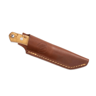 Casström No.8 SFK - Stabilized Curly Birch Flat Grind