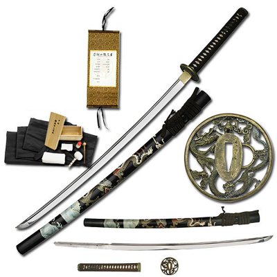 Ryumon - Hand Forged Samurai Sword with Cleaning Kit