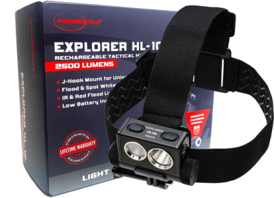 Powertac HL-10 Pannlampa - 2500LM IPX8