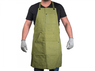 BeaverCraft AP1 Adjustable Green Canvas Work Apron