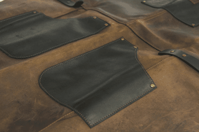BeaverCraft AP3X Adjustable Brown Leather Work Apron