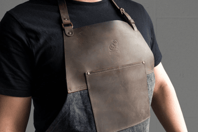BeaverCraft AP4 Adjustable Canvas and Leather Work Apron