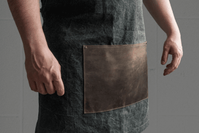 BeaverCraft AP4 Adjustable Canvas and Leather Work Apron