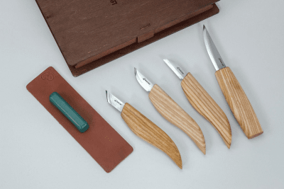 BeaverCraft S07 Basic Knives Set of 4 Knives in a Book