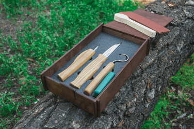 BeaverCraft S13 Box Täljkit med Täljämne och Låda