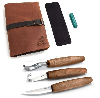 BeaverCraft S14X Premium Spoon Carving Set With Walnut Handles