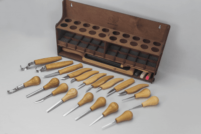 BeaverCraft S57 Large Wood Carving Tool Set with 20 Tools