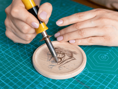 BeaverCraft DIY Pyrography Kit - Wooden Coasters