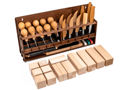 BeaverCraft S57 Large Wood Carving Tool Set with 20 Tools