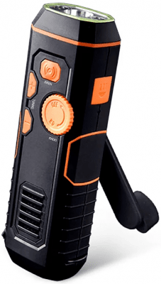 Ohmega Hand Crank Flashlight with FM Radio