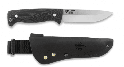 Peltonen M07 Full Tang with Leather Sheath - Black Micarta