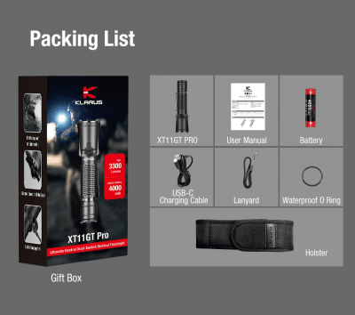 Klarus XT11GT Pro V3 - 3300LM IPX8