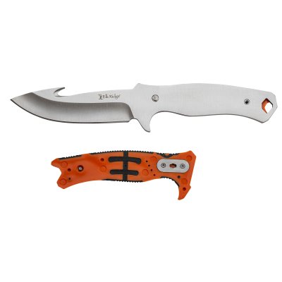 Elk Ridge Trek Interchangeable Fixed Blade Knife, Drop Point and Gut Hook Blades